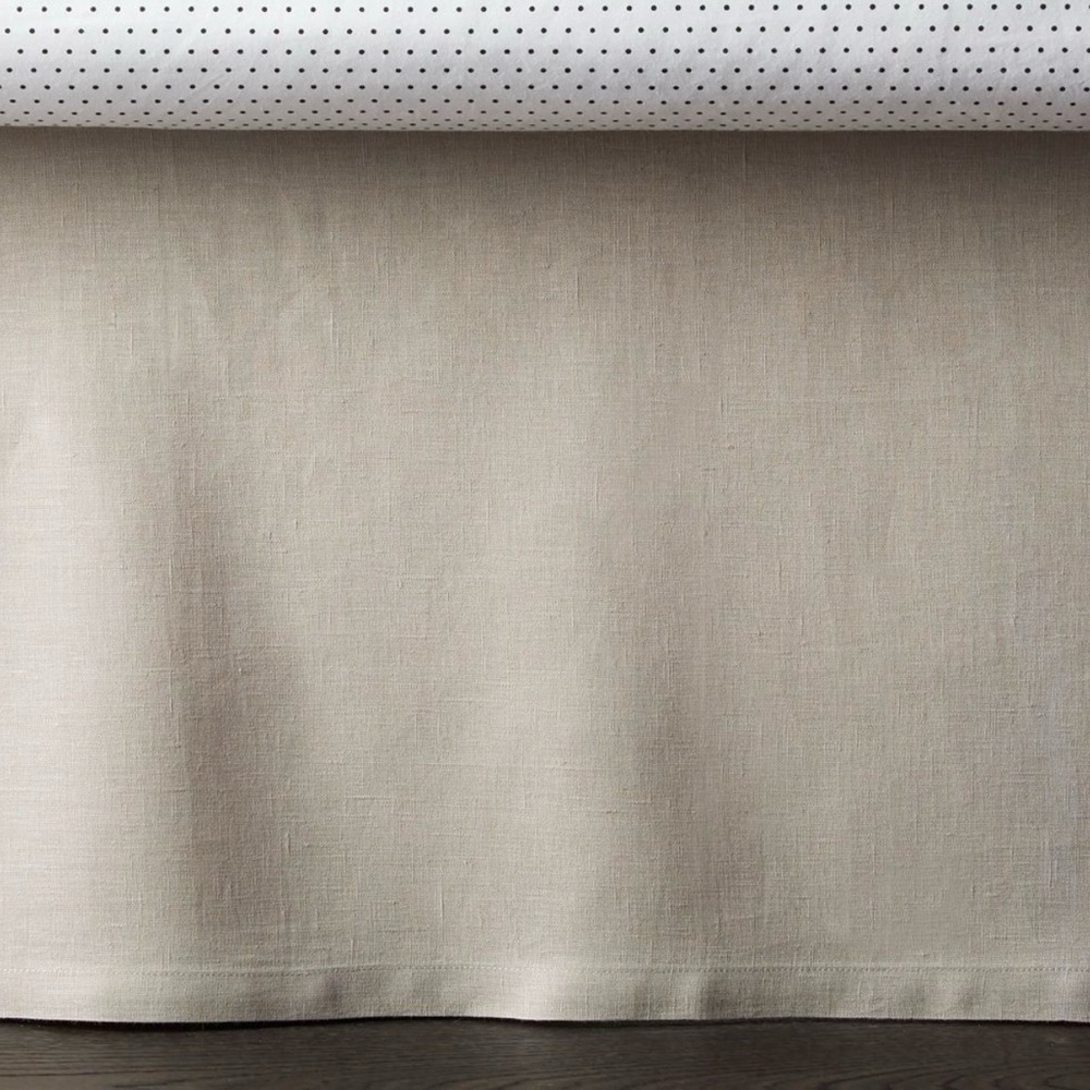 Crate&Kids Grey Linen Crib Skirt